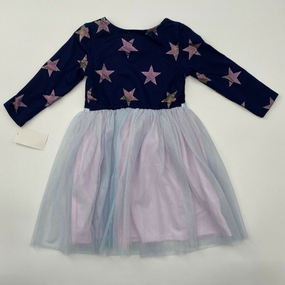 Pinky Boutique Girl's Star Tutu Dress Purple/Navy Blue sz 5 Birthday/School/Gift - Picture 4 of 4